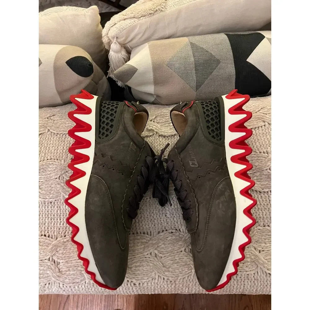Christian Louboutin Loubishark Sneakers in Grey Suede Size EU 42.5/ US 9.5✨ - Picture 12 of 16